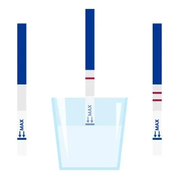 Vector illustration guide how to use pregnancy test - positive HCG pregnancy  Stock Illustration