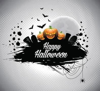 Vector illustration on a Halloween theme. Stock Illustration