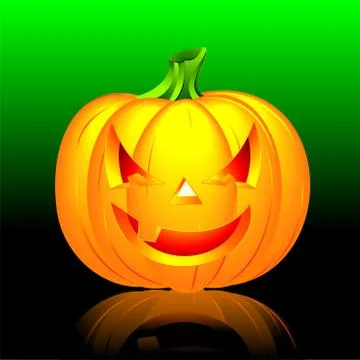 Vector illustration on a Halloween theme with pumpkin Stock Illustration