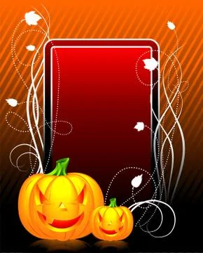 Vector illustration on a Halloween theme with pumpkin Illustrazione stock