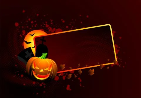 Vector illustration on a Halloween theme with pumpkin Illustrazione stock