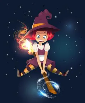 Vector Illustration of a Halloween Witch Illustrazione stock