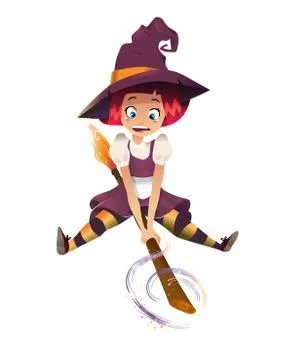 Vector Illustration of a Halloween Witch Stock Illustration
