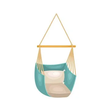 Vector illustration of a hammock in the form of an armchair. 스톡 일러스트