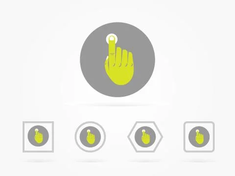 Vector Illustration hand click icon illustration Stock Illustration