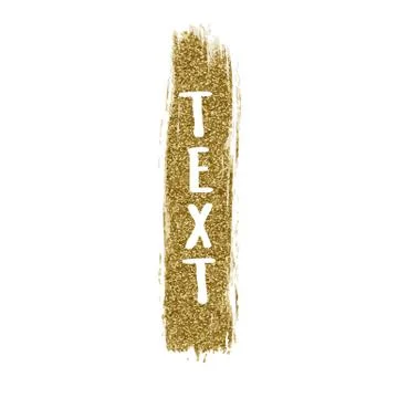 Vector illustration hand drawing gold brush stroke paint background for text Stock Illustration