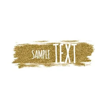 Vector illustration hand drawing gold brush stroke paint background for text Stock Illustration