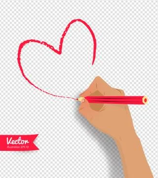 Vector illustration of hand drawing heart Stock Illustration