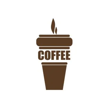 Vector illustration. Hand drawn doodle of disposable paper cup with coffee or Stock Illustration