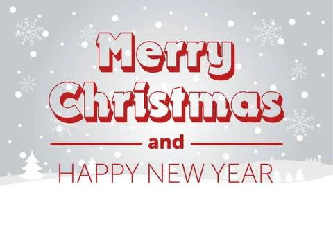 Vector illustration. Hand drawn elegant modern brush lettering of Merry Stock Illustration