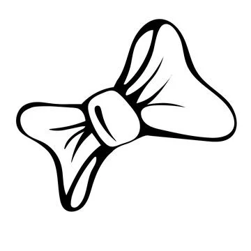 Vector illustration of hand-drawn green hair bow Stock Illustration