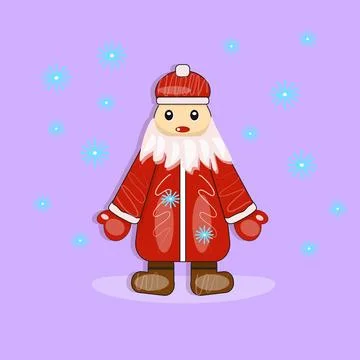 Vector illustration hand drawn santa claus Illustrazione stock