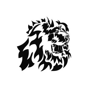 Vector illustration of a hand drawn silhouette of a Tibetan Mastiff. Stock Illustration