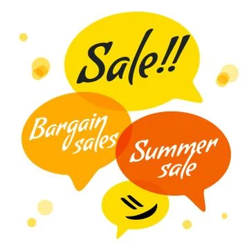 Vector illustration - Hand drawn speech bubble in flat design. Stock Illustration