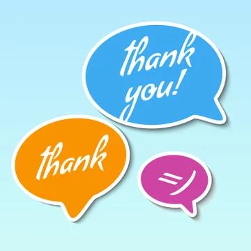 Vector illustration - Hand drawn speech bubble. Set with text Stock Illustration