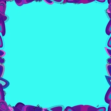 Vector illustration. Hand drawn vector border frame doodles. Seamless. Stockillustratie