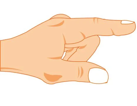 Vector illustration of the hand with extended to index fingers Stock Illustration