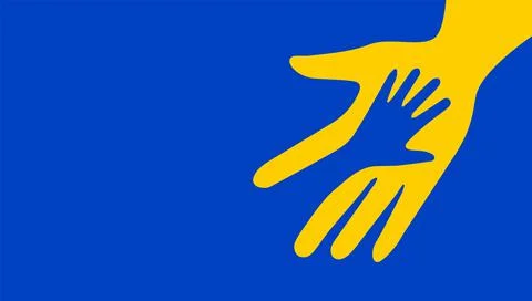 Vector illustration. A hand holding a hand. Stock Illustration