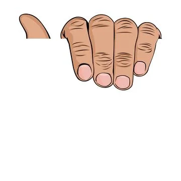 Vector illustration of a hand holding a sheet of paper Stock Illustration