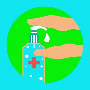 Vector illustration of hand sanitizer Stock Illustration