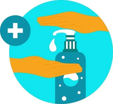 Vector illustration of hand sanitizer Stock Illustration