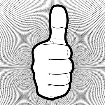 Vector illustration of a hand showing thumbs up Stock Illustration