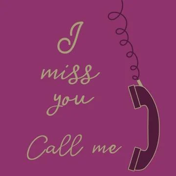 Vector illustration with handle handset. Romantic Illustration