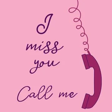 Vector illustration with handle handset. Romantic Illustration