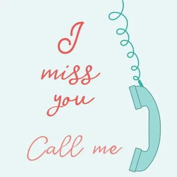 Vector illustration with handle handset. Romantic Illustration