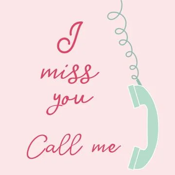 Vector illustration with handle handset. Romantic Illustration