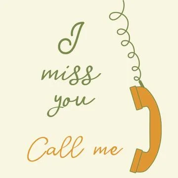 Vector illustration with handle handset. Romantic Illustration
