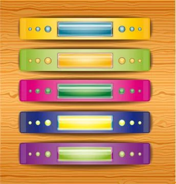 Vector illustration with handles. Stock Illustration