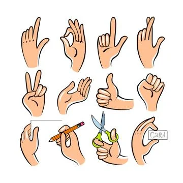 Vector illustration of hands Stock Illustration