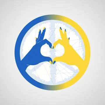 Vector illustration hands making heart sign. Icon Ilustração Stock