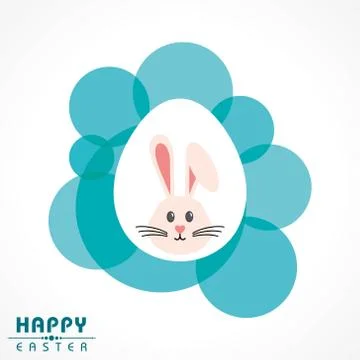 Vector illustration of Happy Easter greeting card Stock Illustration