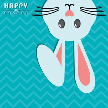 Vector illustration of Happy Easter greeting card Stock Illustration