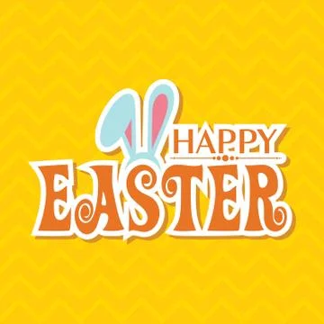 Vector illustration of Happy Easter greeting card Illustrazione stock