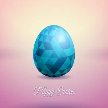 Vector Illustration of Happy Easter Holiday with Painted Egg and Flower on Clean Illustrazione stock