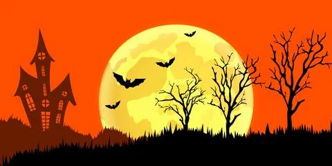 Vector illustration of Happy Halloween background. イラスト素材