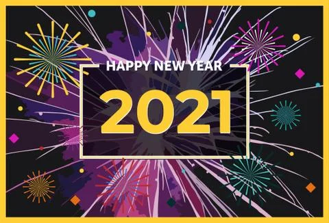 Vector illustration of happy new year gold and black collors place for text Stock Illustration