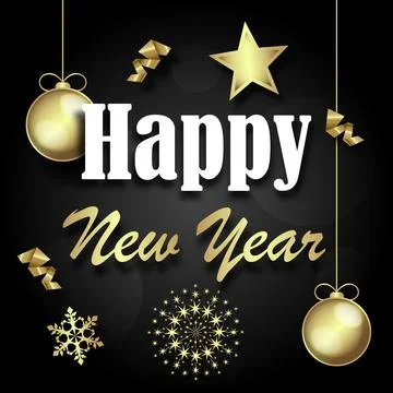 Vector illustration of happy new year 2022 sale gold and black collors place  Stock Illustration