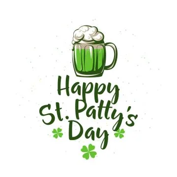 Vector illustration of happy patricks day typography text design Stock Illustration