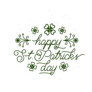 Vector illustration of happy patricks day typography text design Stock Illustration