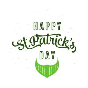 Vector illustration of happy patricks day typography text design Stock Illustration