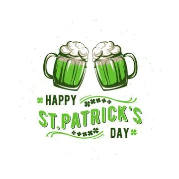 Vector illustration of happy patricks day typography text design Stock Illustration