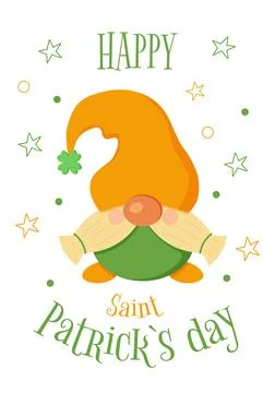 Vector illustration of Happy Saint Patrick s Day card Stock Illustration