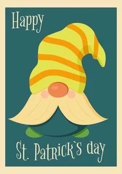Vector illustration of Happy Saint Patrick s Day card Stock Illustration