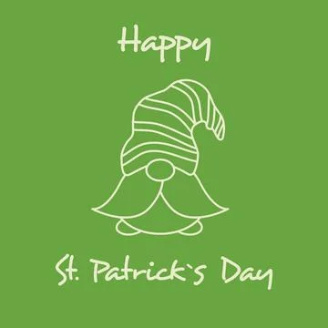 Vector illustration of Happy Saint Patrick s Day green card Illustrazione stock