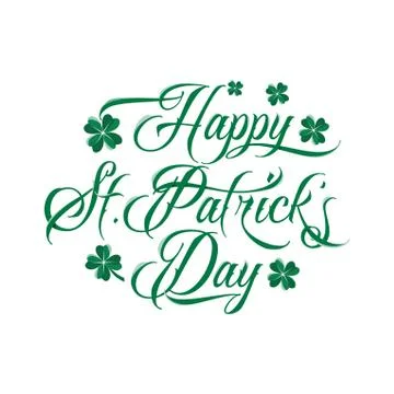 Vector illustration of happy saint Patricks day greeting card Stock Illustration