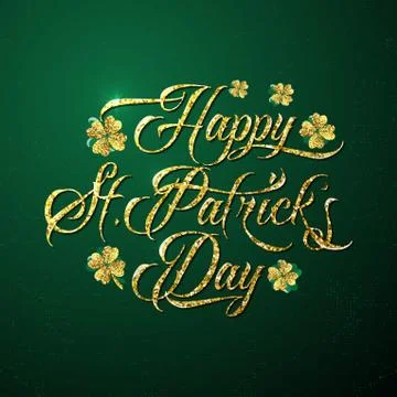 Vector illustration of happy saint Patricks day greeting poster Stock Illustration